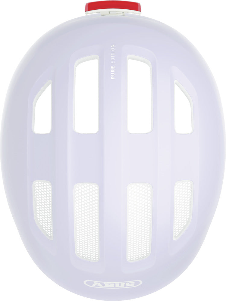 Abus Smiley 3.0 Ace LED Pure Lavender. Lilla cykelhjelm til baby og barn