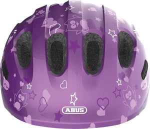 Abus Smiley 2.0 Purple Star cykelhjelm