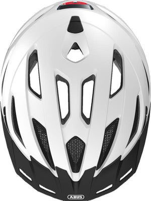 Abus Urban-I 3.0 Cykelhjelm Polar White med LED lys