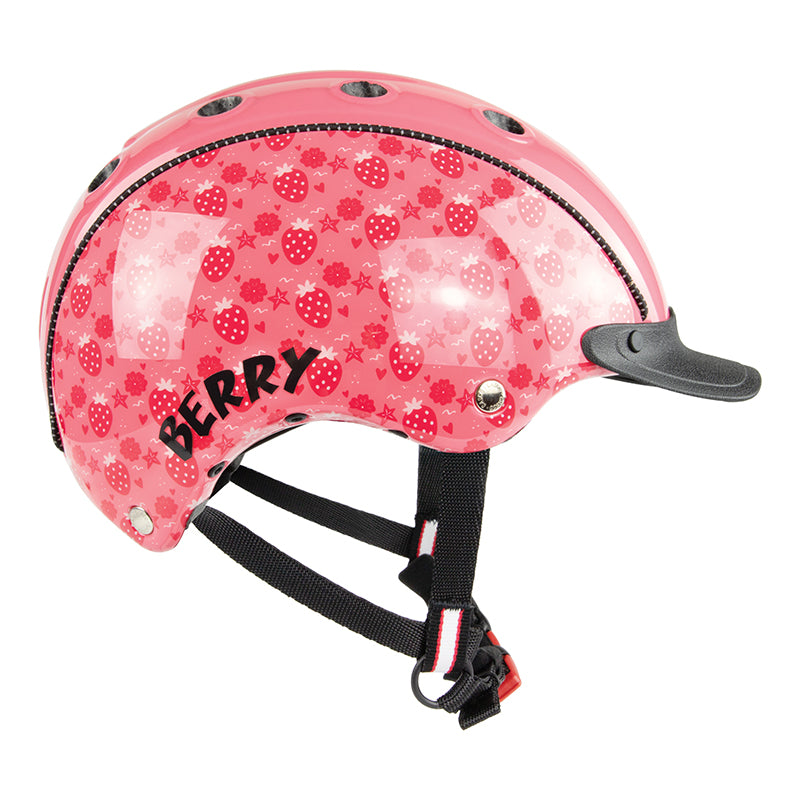 Casco mini 2 strawberry blush. Cykelhjelm til børn med jordbær motiv