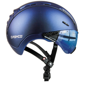 Casco Roadster Plus Navy Metallic. Metal blå cykelhjelm med visir