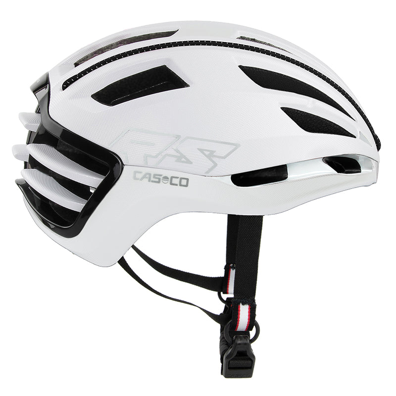 Casco Speedairo Race White Structure. Lækker hvid cykelhjelm til landevej og sport.