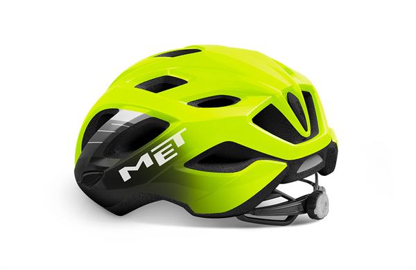 Met Idolo Cykelhjelm Fluo Yellow Black Glossy LED Lys