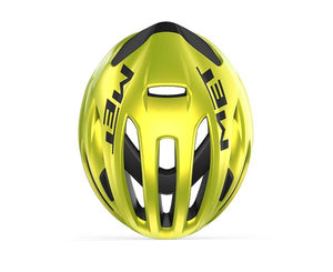 Met Rivale Mips Lime Yellow Metallic Glossy | Lime gul cykelhjelm til landevej med mips