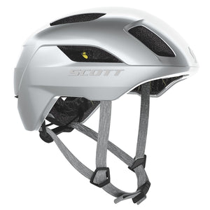 Scott La Mokka Plus Vogue Silver Reflective Grey. Reflekterende cykelhjelm med LED og mips