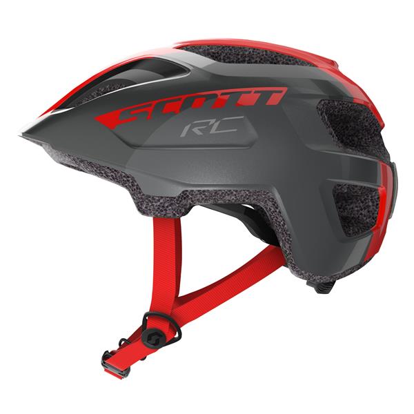 Scott Spunto Junior Grey Red RC LED lys 50-56 cm | bedst i test cykelhjelm