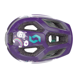 Scott Spunto Kid Deep Purple Blue LED lys 46-52 cm | cykelhjelm til små børn. Testet god af Tænk