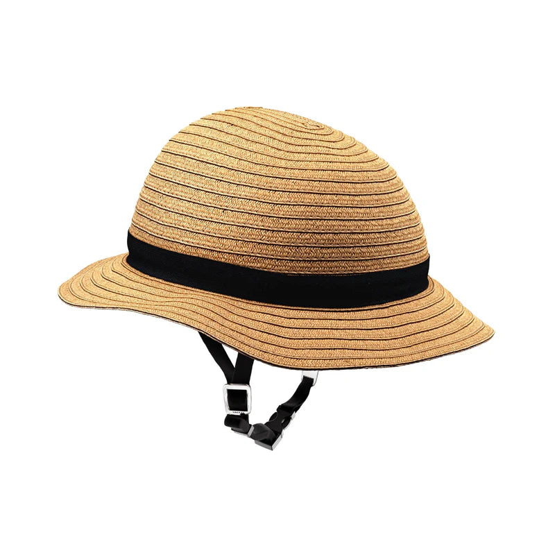 Yakkay Black Helmet + Straw Hat Cover